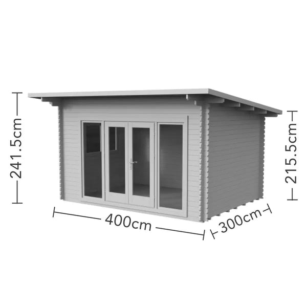 Forest Garden Melbury 45Mm Log Cabin 13Ft 1