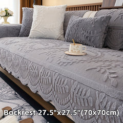 1pc Heavy-Duty Sofa Cover - Beige Floral & Leaf pattern, Non-Slip Couch Protector with Pet-Friendly One-Piece Design, Machine Washable for Living Room, Bedroom, Office - Fits Most Single/Double/Three/Four-Seater Sofas - Modern Home Decor, Sofa for Living