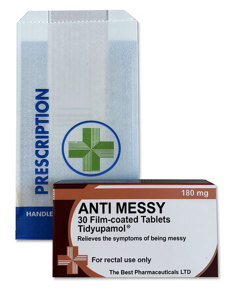 Anti Messy Novelty Joke Pill Tablet Box - Fun Rude Xmas/Birthday Gift - Funny Prank Present