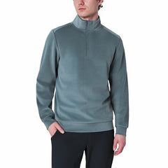 Mondetta Men'S 1/4 Zip Twill Fleece in Blue