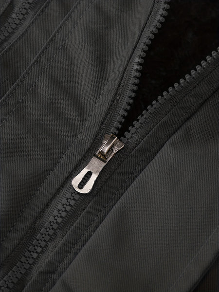 Men's Tactical Jacket with Multiple Pockets, Practical Workwear Style Coat