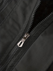 Men's Tactical Jacket with Multiple Pockets, Practical Workwear Style Coat