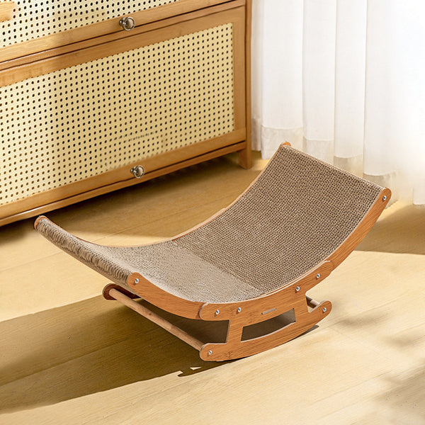Cat Scratcher, Rocking Chair Cat Scratching Board, Cardboard Lounge Bed Cat Scratching Post, Durable Board Pads prevents Furniture Damage, Brown
