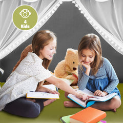 Large Kids Play House with Washable Mat and Star Lights