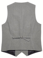 Men'S Vest Retro Fashion Groom Wedding Party Vest Men'S Herringbone Casual Business Waistcoat