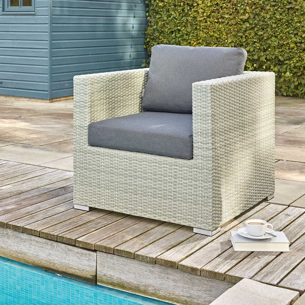 Bramblecrest Kingscote Cloud Rattan 4 Piece Deep Seating Set with Ice Bucket Coffee Table