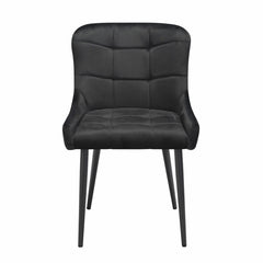 Indus Valley Kia Ceramic Extending Dining Table + 6 Black Chairs, Seats 6-8