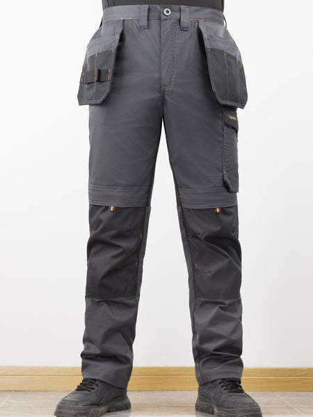 Men's Elastic Cargo Pants with Multiple Pockets, All-Season Style, 1 Piece, Middle Eastern Style