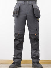 Men's Elastic Cargo Pants with Multiple Pockets, All-Season Style, 1 Piece, Middle Eastern Style