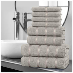 8pcs Egyptian Cotton Towel Set | Quick-Drying & Highly Absorbent | Includes 8 Towels | Sophisticated Design | 15 Elegant Colours | Machine Washable
