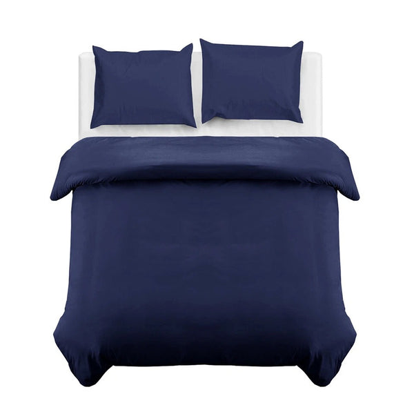 4B Classic Plain Minimal Design Duvet Cover Set – Single Double King Super King Bedding for Home and Guest Rooms