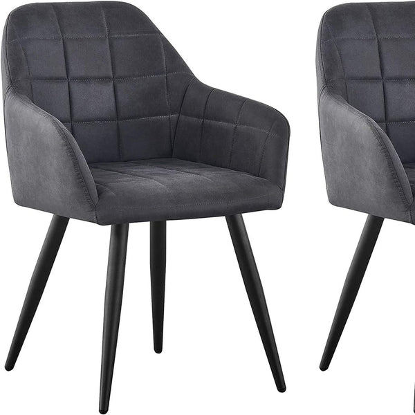 mcc direct 2x Faux Matte Suede Leather Dining Chairs Accent Chairs home & restaurants Adrian