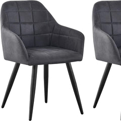 mcc direct 2x Faux Matte Suede Leather Dining Chairs Accent Chairs home & restaurants Adrian