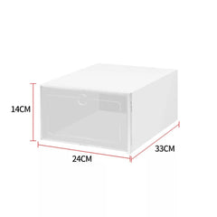 12Pack Shoe Box, Shoe Storage Box, Shoe Stacker, Stackable Shoe Boxes, Plastic Storage Stackable Foldable Organiser For Hallway Hall Living Room Bedroom Office Ect White