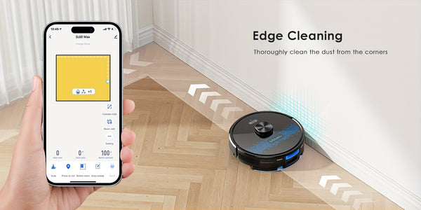 Lubluelu SL60 MAX Robot Vacuum Features a 2.5L Self-Emptying Station, Providing 60 Days of Hands-Free Cleaning. It Boasts a Powerful 4500 Pa Suction, Functions As Both a Vacuum Cleaner And Mop, Includes 24 No-Go Zones