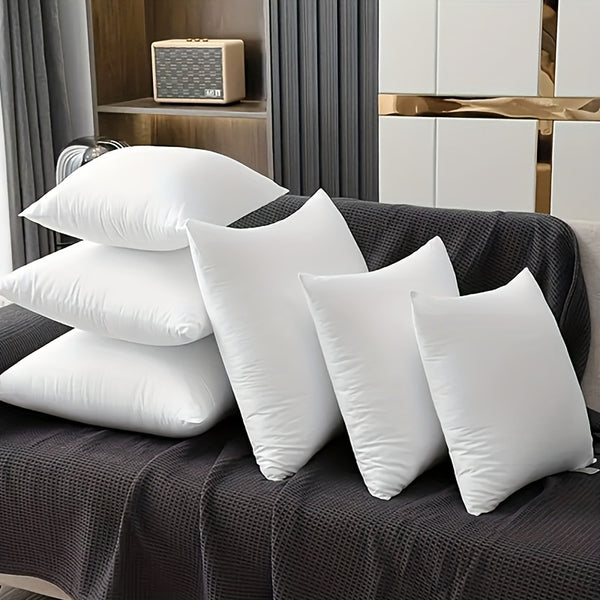 2/4/6 Pack Super Soft White Square Pillow Cores with Zip Closure - Fluffy Cushion Inserts 45x45cm (18x18in) for Sofa, Bed, Car & Home Decor - Decorative Sofa Cushions, Car Pads, Bed Fillers - All-Season Use, Hand Wash Only, Contemporary Style