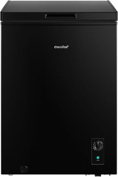 Midea Comfee 99L Multi-Functional Freestanding Chest Freezer: Perfect for Daily Use, with Freezer/Refrigeration Switch, 38dB Quiet Inverter Compressor, 4 Star Freezer Rating, Ideal for Homes & Outbuildings – Black [Energy Class E]