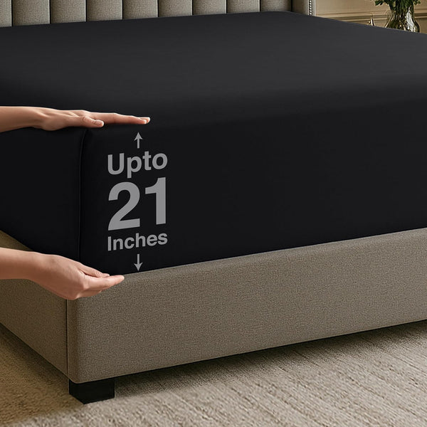 Utopia Bedding Fitted Sheet Double, Grey - Deep Pocket 14 Inch (35 Cm) - Easy Care - OEKO-TEX Certified - Soft Brushed Microfibre Fabric - Shrinkage and Fade Resistant - Bottom Sheet