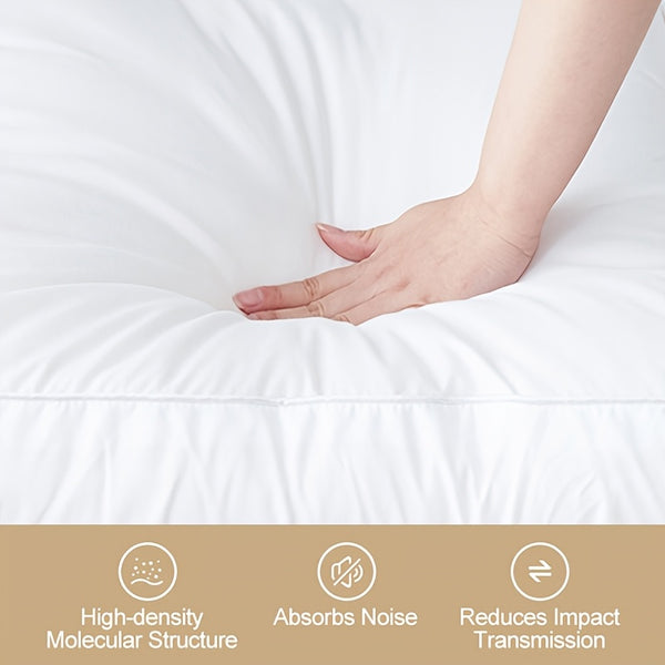 4 Inch/10cm Microfibre Mattress Topper 1100 GSM Heavy Fill Super Soft And Fluffy Hand Filled Single Double King Super All Sizes | Elasticized Corner Straps Fits Up to 30cm