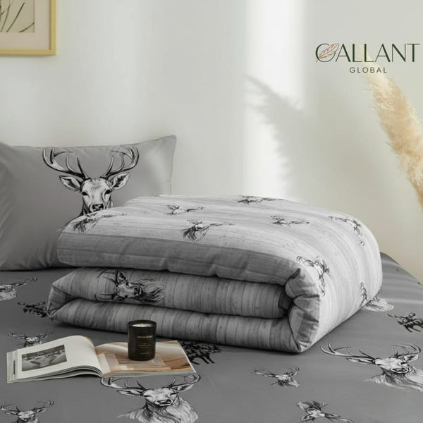 Printed Floral Duvet Sets 100% MicroFiber Super Soft Bedding Sets Button Closure With 2 Pillowcase Reversible Multicolored Duvet Covers Set