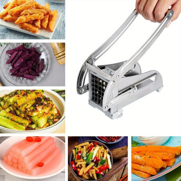 Potato Chipper Chip Chopper Cutter Slicer Maker 2 Stainless Steel Sharp 36/ 64 Holes French Fry Easily Removable