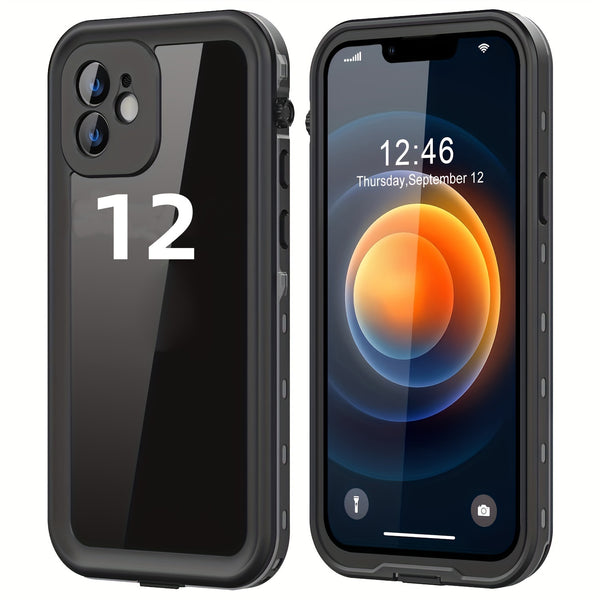 IP68 Waterproof 360° Full Body Case For iPhone 11 12 13 Pro Max Shockproof Dustproof Dirtproof Built-in Screen Protective Phone Case