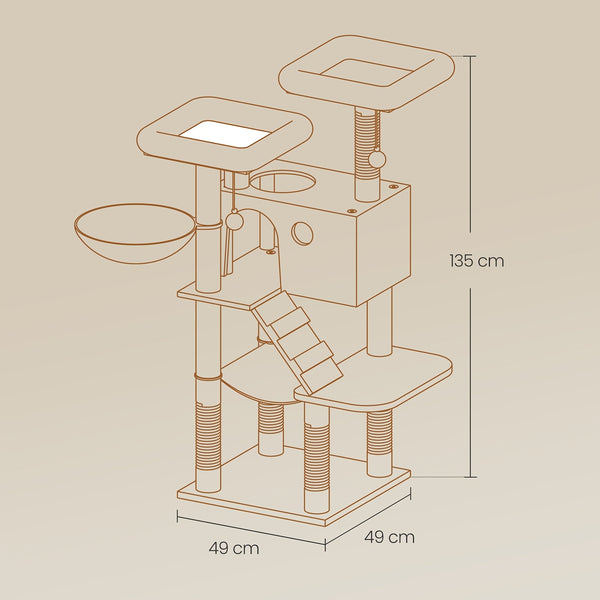 Cat Tree, Cat Tower for Large Cats, Ultra-Soft