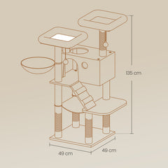 Cat Tree, Cat Tower for Large Cats, Ultra-Soft