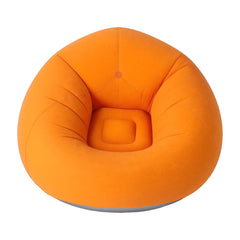 1PC Orange Spherical Inflatable Sofa, Large Inflatable Sofa, Equipped with Manual Inflation Pump, Suitable for Use in Living Room/veranda/bedroom, Size 100*100*58.5cm