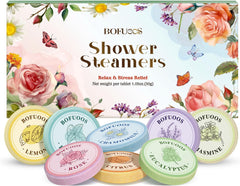 Gifts for Women Shower Steamers Aromatherapy with Essential Oil for SPA Stress Relief, Bath Bombs for Christmas Stocking Fillers Advent Calendar 2025 Gifts for Mum (8 Pcs)