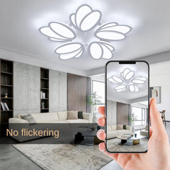 LED Ceiling Lighting and Remote Control, LED Ceiling Light, Dimmable Ceiling Light, Living Room Fan, Suitable for Bedroom Dining Room Office