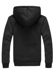 Men'S Cozy Fleece Hoodie, Stylish Color-Blocked Jacket for Autumn And Winter