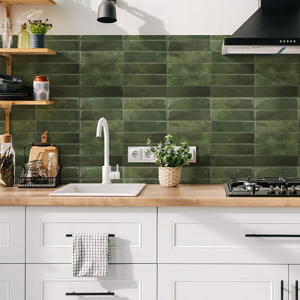 10 Sheets 1mm Thickness Tiles Self Adhesive Wall Tiles, Tile Stickers for Kitchen & Bathroom, Stick on Tiles, Peel and Stick splashback 29cm x 22.9cm