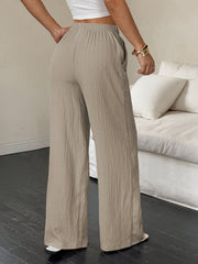 Elegant Women's Casual Versatile Solid Color Wide-Leg Pants