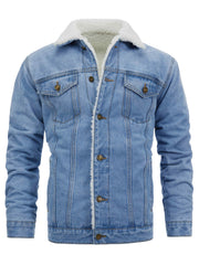Men's Casual Slim Jacket Vintage Lapel Denim Jacket