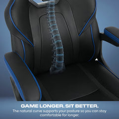 X Rocker Mythos Mid-Back Gaming Chair, Black/Blue