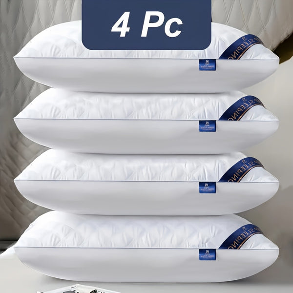 2pcs/4pcs Bedding Pillow, Neck Pillow, Soft, Comfortable, Multifunctional Home Neck Support Pillow, High Quality Pillow Core, Suitable for 4 Seasons: Spring, Summer, Autumn And Winter