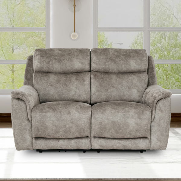 Oscar Grey Fabric Power Reclining 2 Seater Sofa with Power Headrest