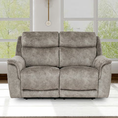 Oscar Grey Fabric Power Reclining 2 Seater Sofa with Power Headrest