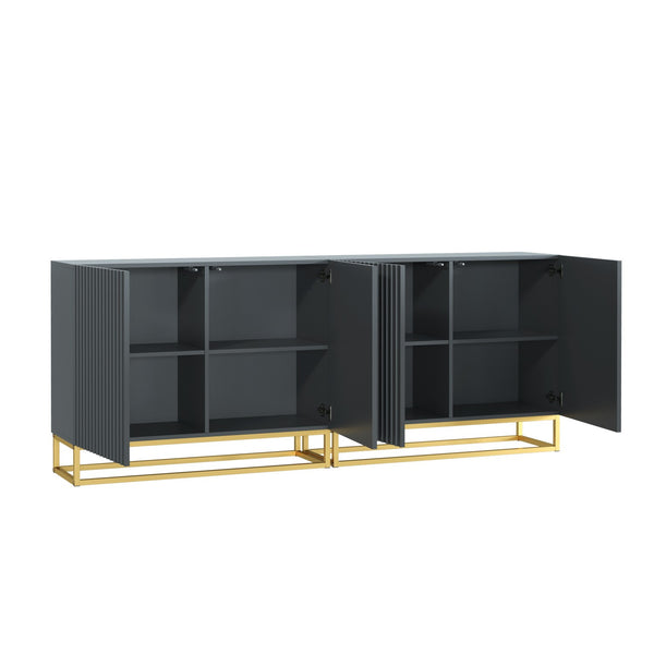 Ripple Duo 200cm Modern Sideboard with Fluted Doors and Storage