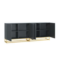Ripple Duo 200cm Modern Sideboard with Fluted Doors and Storage