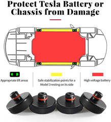 Chirano Lifting Jack Pad for Tesla Model 3 S X Y, 4 Pucks with a Storage Case, Accessories for Tesla Vehicles