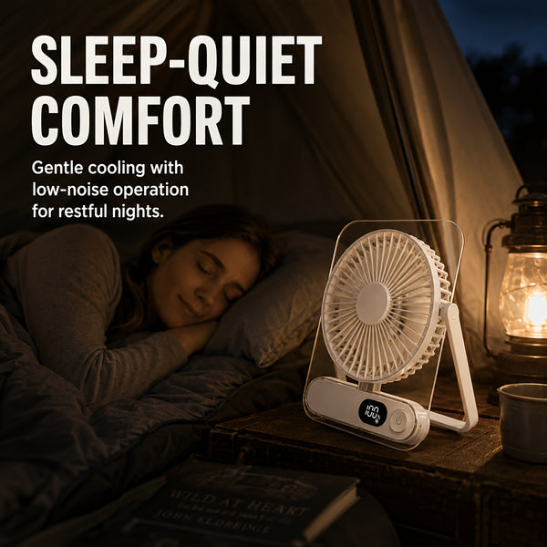 Ultra Quiet Desktop Fan Mini Air Circulator with Digital Display And Fast Cooling for Study Office And Dorm Use