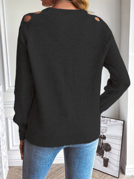 Directional Spring Summer 2026 New Style Solid Color Hollow Out Pullover Sweater