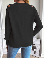 Directional Spring Summer 2026 New Style Solid Color Hollow Out Pullover Sweater