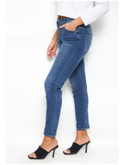 MYT Womens Jeans Ladies High Waist Cotton Mom Relaxed Fit Stretch Denim Pants Waist Size UK 10-22