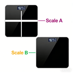 [Ultra-thin | High-precision] Ultra-thin High-precision Bathroom Scale | LCD Display, Temperature, Auto-On, 180kg, LB/KG, Anti-slip Tempered Glass