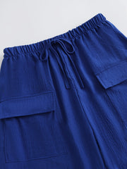 Circle 3pcs Set Standard Size Women's Shorts Casual Beach Pants with Pockets