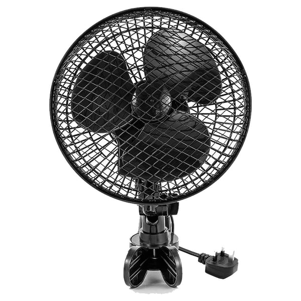 Mini Fan for Grow Tents & Hydroponics, 90° Rotation, Clamp Fan with EC Motor, 2 Speed Levels, Quiet Operation