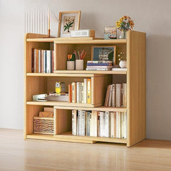 Expandable Desktop Bookcase, Freestanding Multi-layer Bookshelves, Adjustable Width Bookshelf Book Shelf Storage Unit, Multifunctional Storage Rack Book Shelf for Home Office Storage Organization
